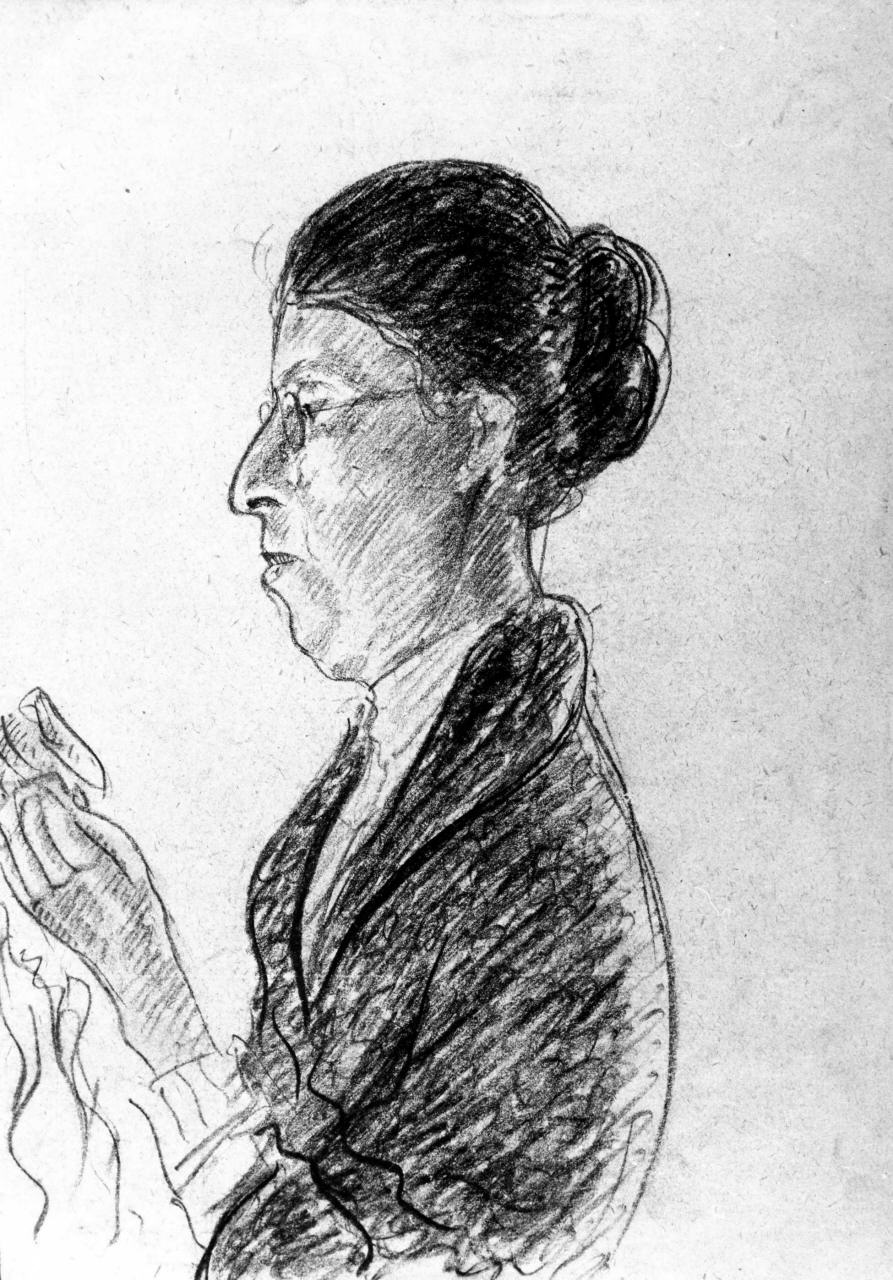 ritratto di Cornelia Longhi (disegno) di Longhi Roberto (sec. XX)