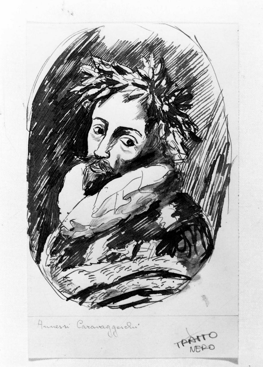 ritratto d'uomo (disegno) di Longhi Roberto (sec. XX)