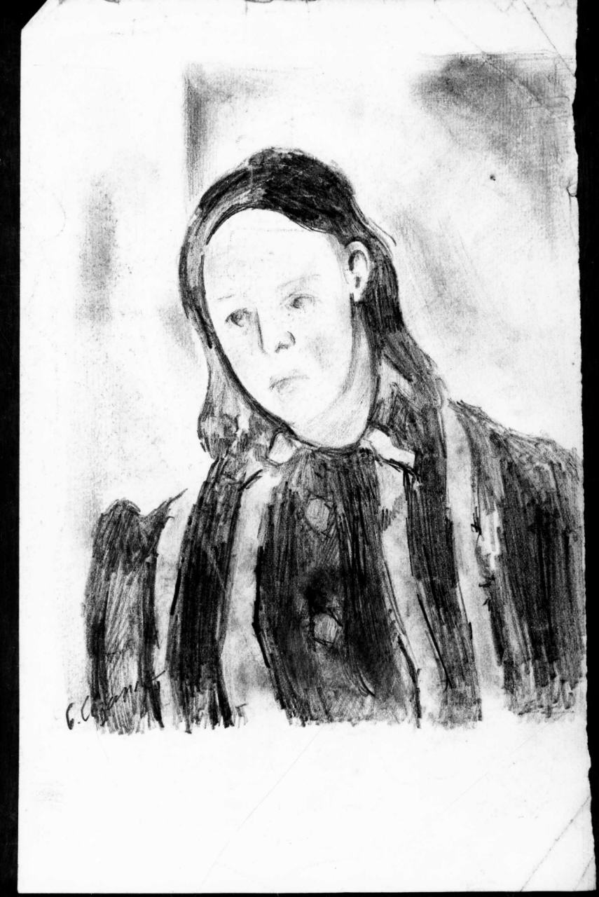 ritratto di donna (disegno) di Longhi Roberto (sec. XX)