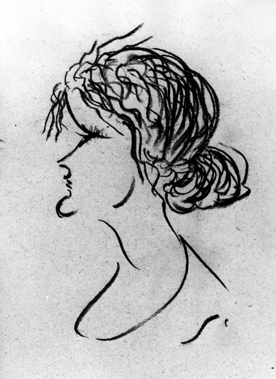 ritratto di Anna Banti (disegno) di Longhi Roberto (sec. XX)