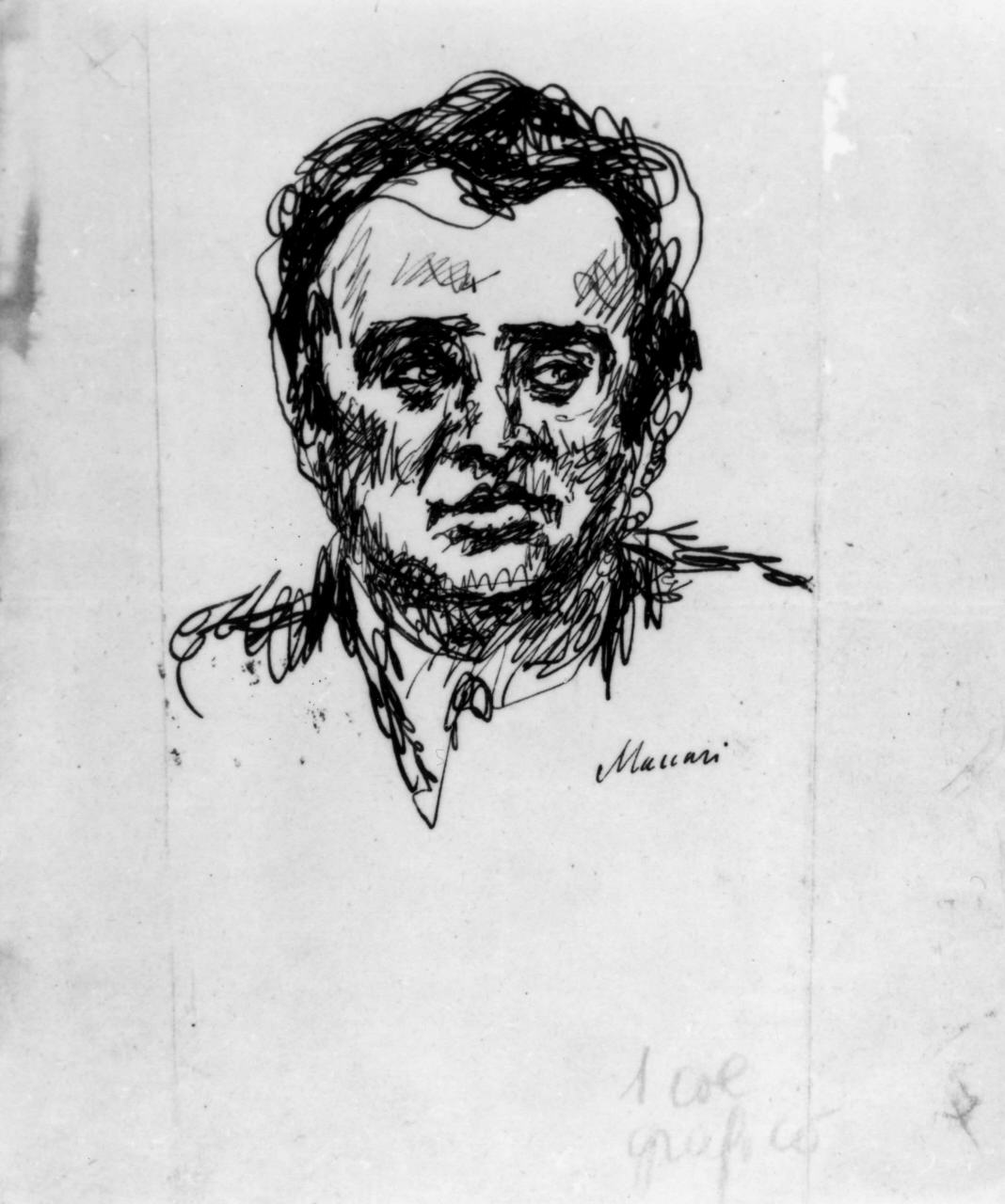 ritratto di Amerigo Bartoli (disegno) di Maccari Mino (sec. XX)