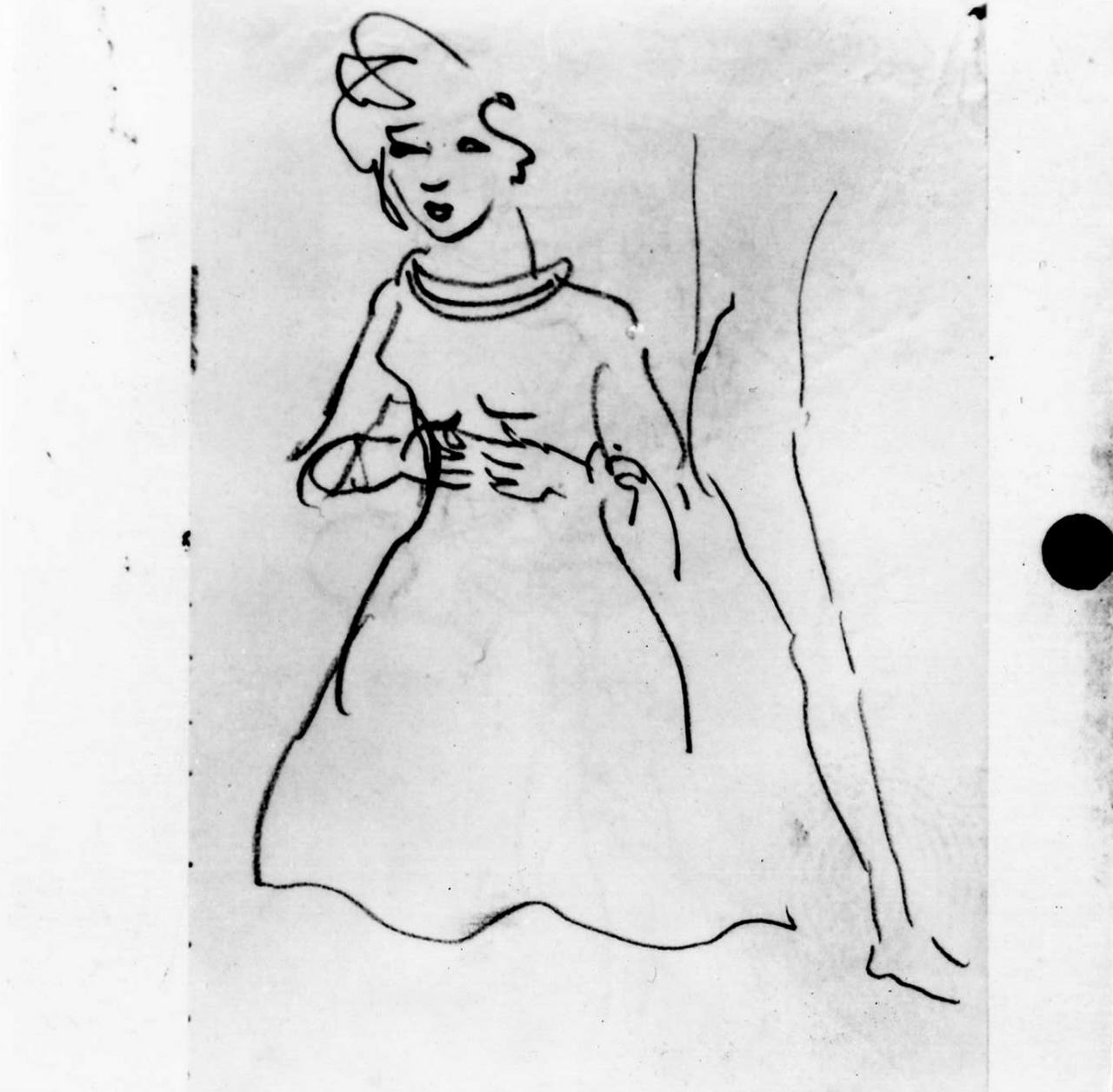 figura femminile (disegno) di Maccari Mino (sec. XX)