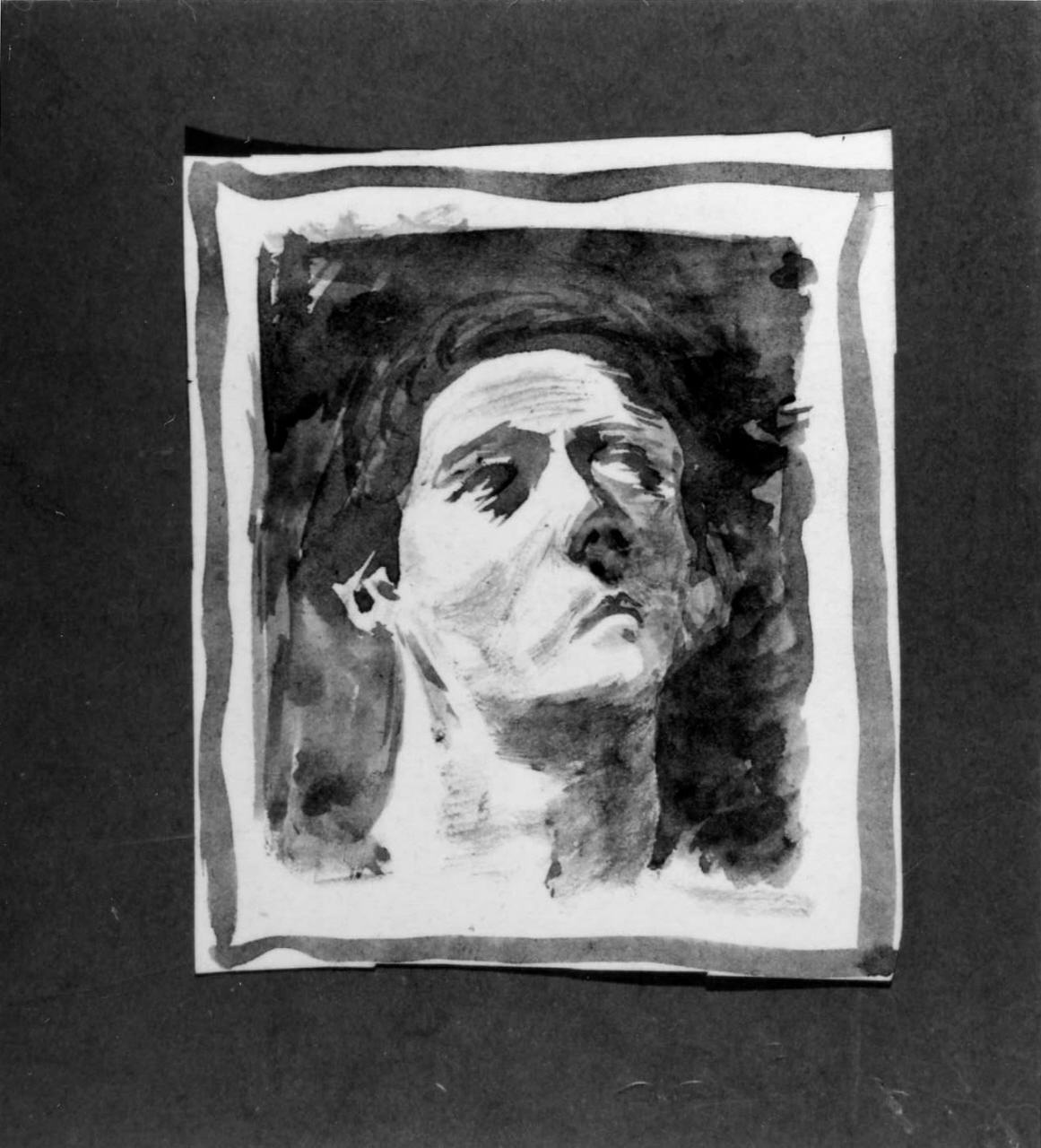 testa d'uomo (disegno) di Longhi Roberto (sec. XX)