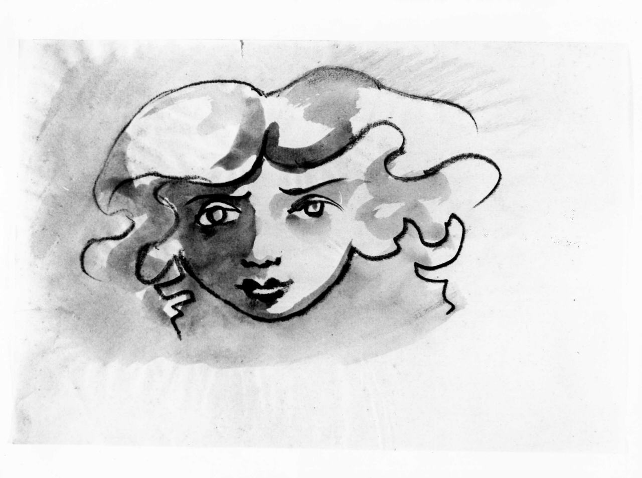 figura femminile (disegno) di Maccari Mino (attribuito) (sec. XX)