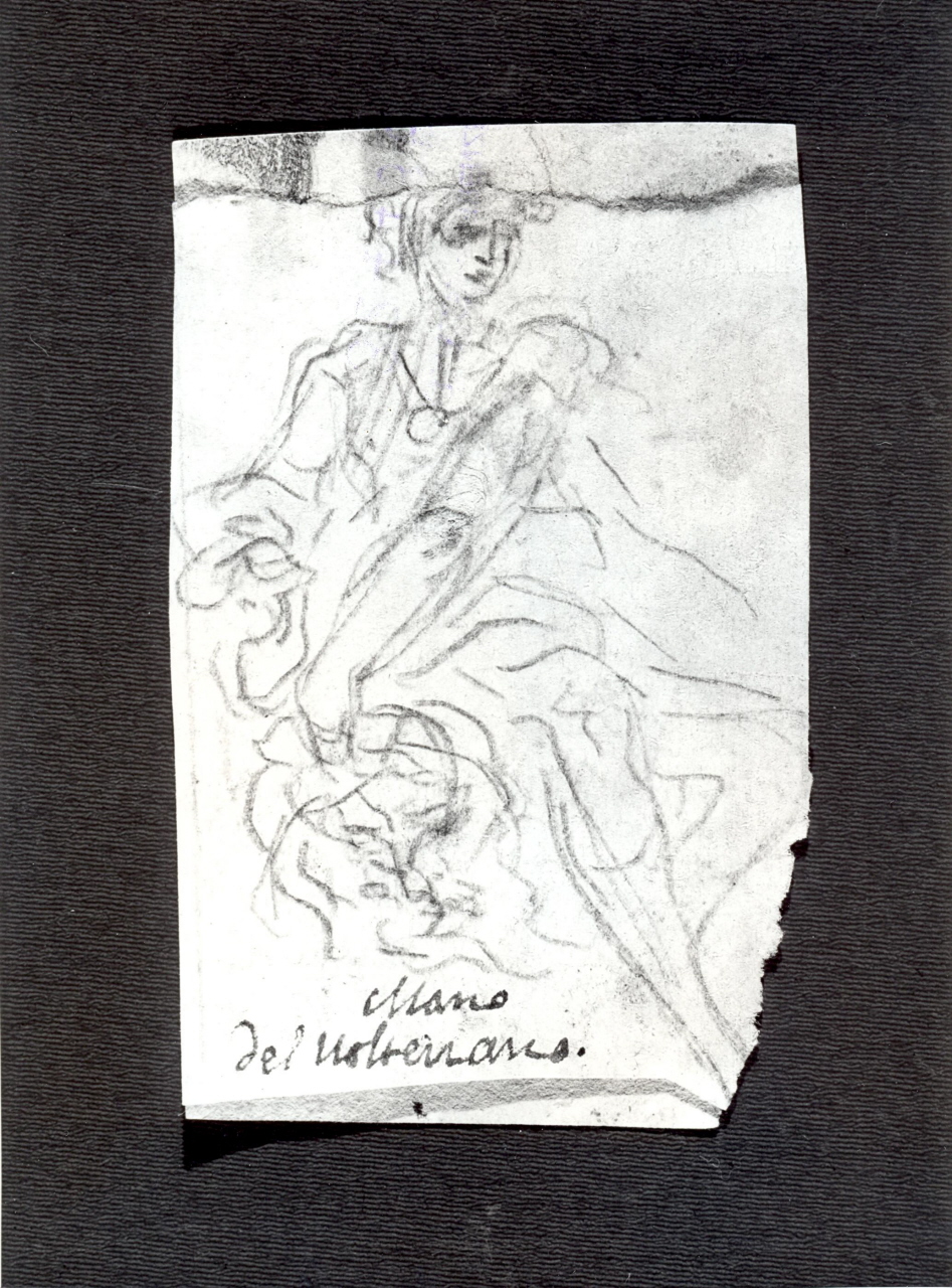 figura maschile seduta (disegno) di Franceschini Baldassarre detto Volterrano (seconda metà sec. XVII)