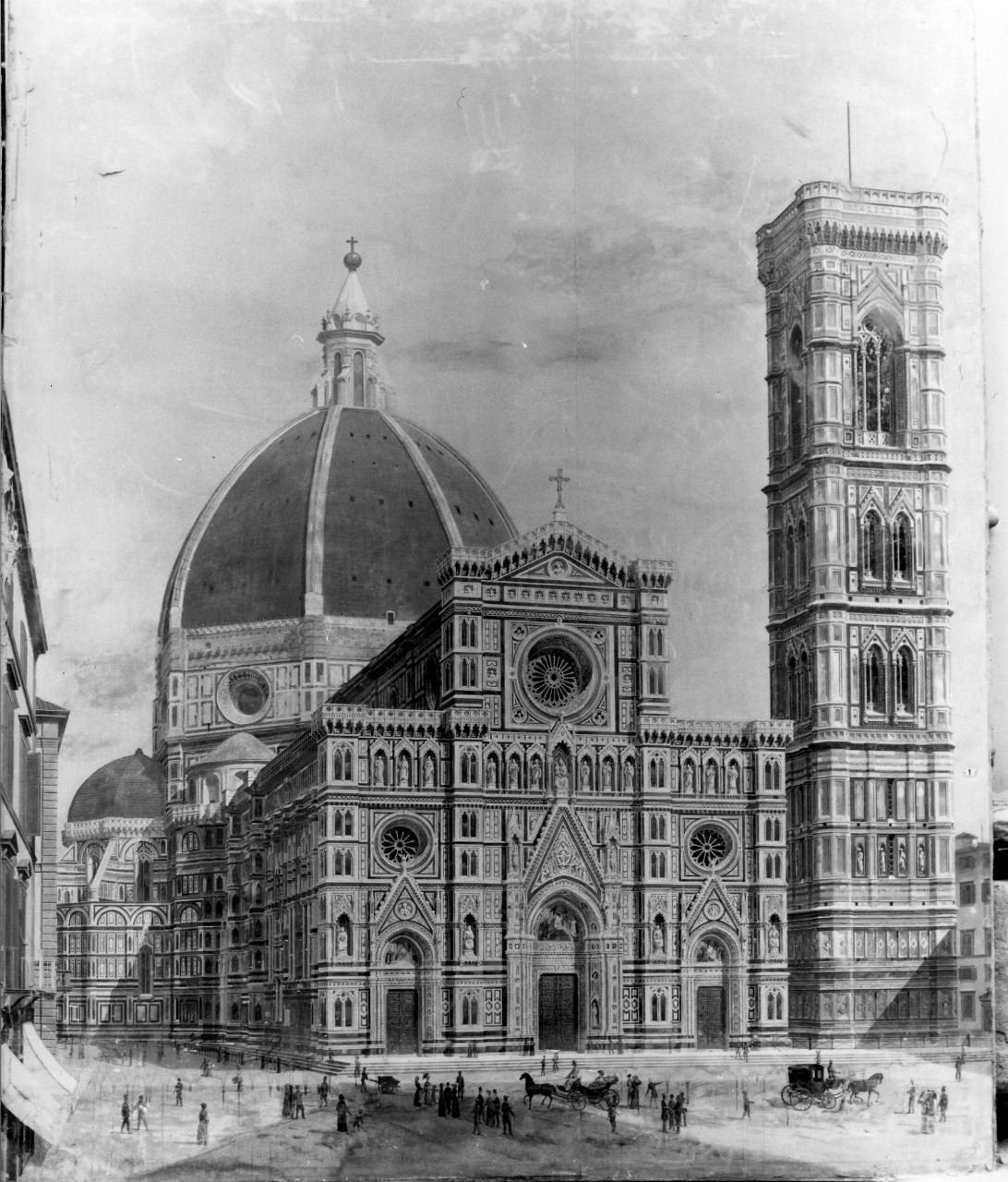 facciata del Duomo di Firenze (dipinto) di De Fabris Emilio (seconda metà sec. XIX)