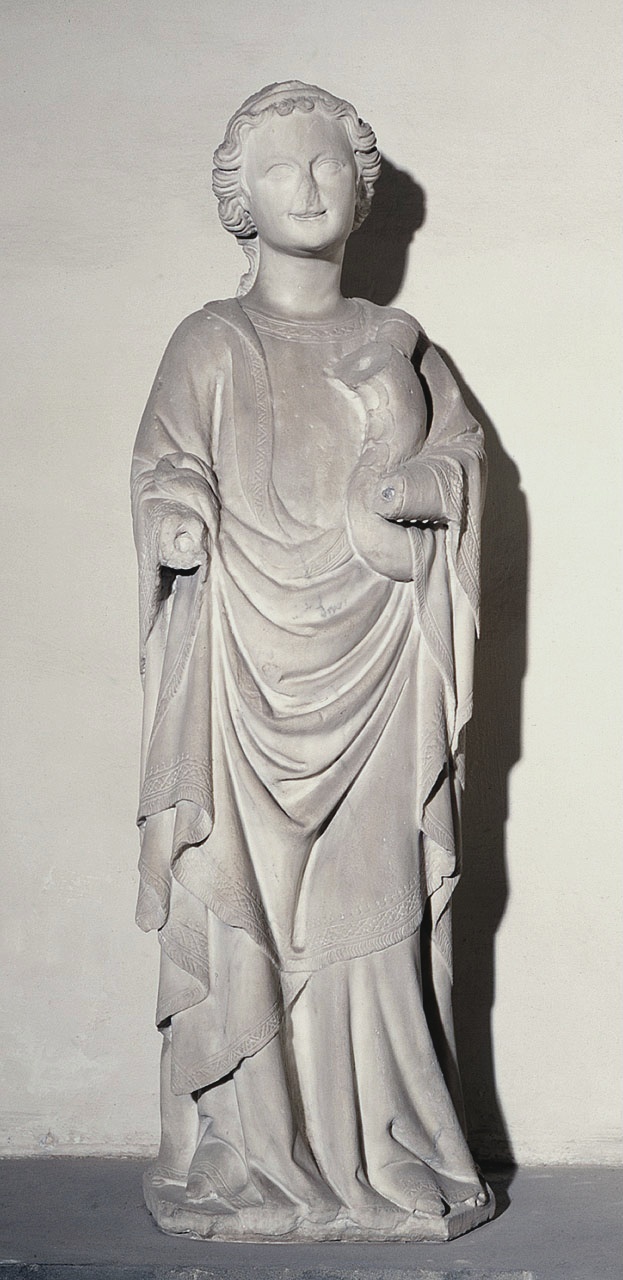 angelo musicante con cornamusa (statua) di Lorenzo di Giovanni d'Ambrogio (secc. XIV/ XV)