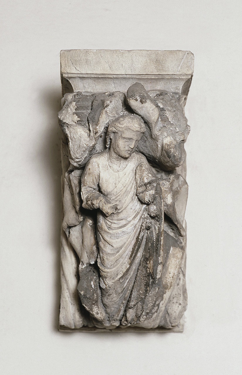 angelo musicante (scultura) - manifattura fiorentina (ultimo quarto sec. XIV)