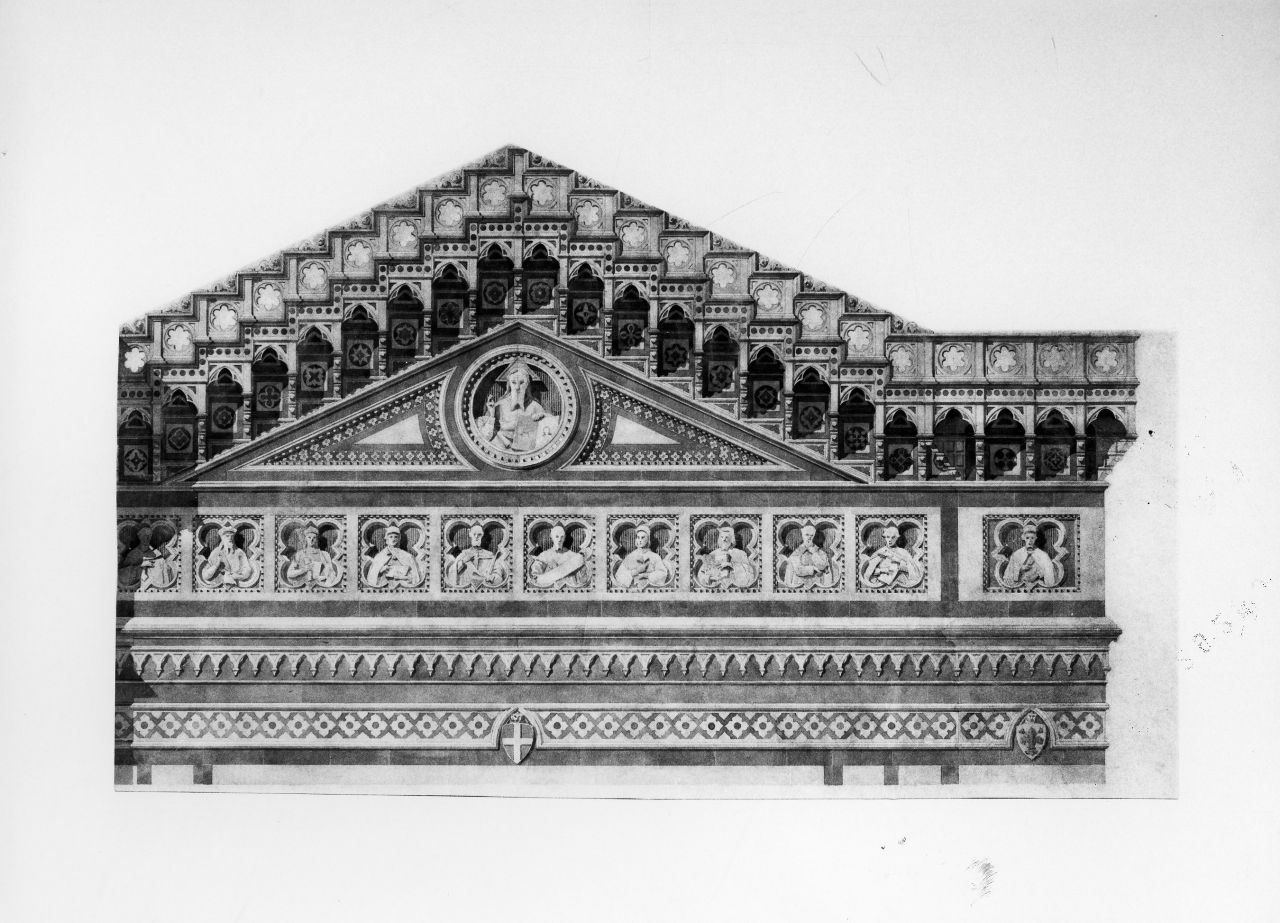 progetto per coronamento del Duomo di Firenze (disegno) di Del Moro Luigi (sec. XIX)