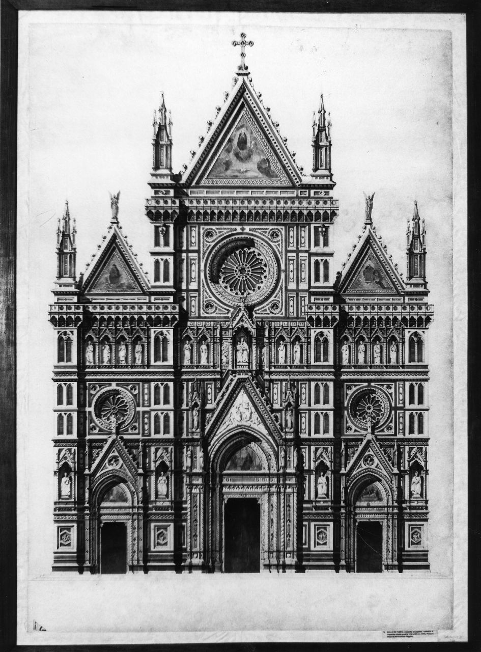 progetto per la facciata di Santa Maria del Fiore (disegno) di De Fabris Emilio (sec. XIX)