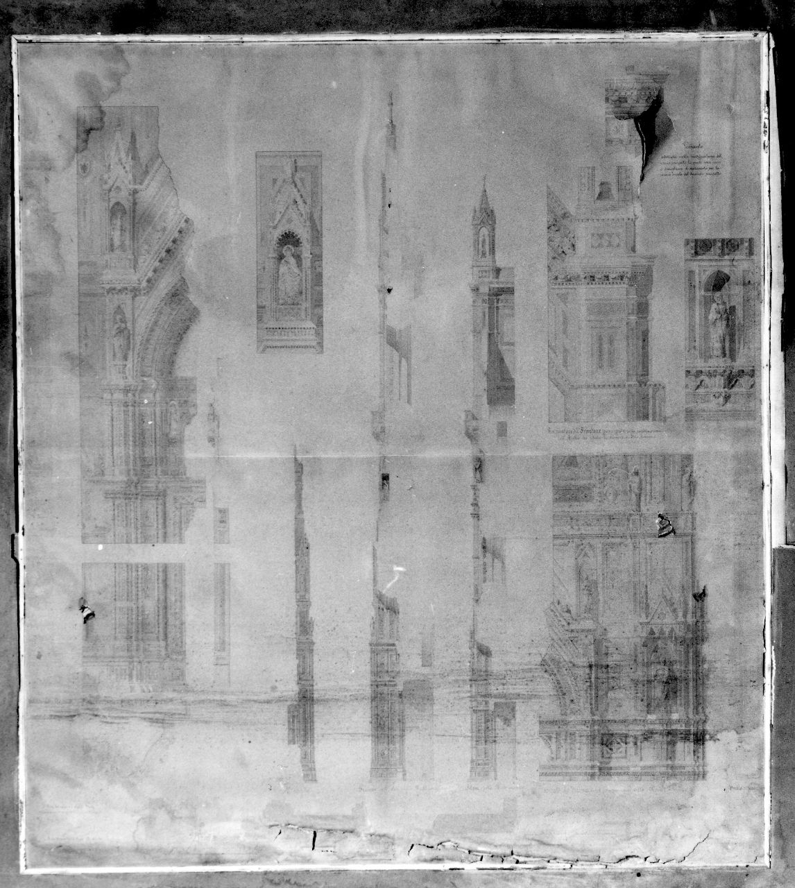 progetto per la facciata di Santa Maria del Fiore (disegno) di Falcini Mariano (sec. XIX)