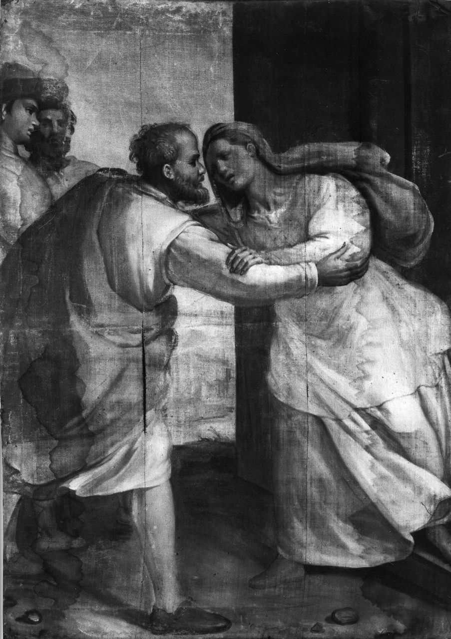 incontro di Sant'Anna e San Gioacchino alla porta aurea (dipinto) di Ciampelli Agostino (sec. XVI)