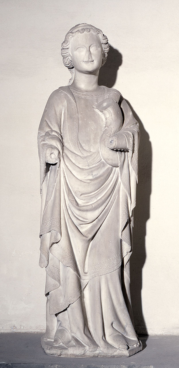 angelo musicante con cornamusa (statua) di Lorenzo di Giovanni d'Ambrogio (secc. XIV/ XV)
