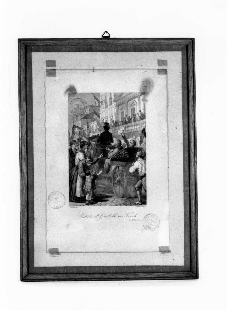 entrata di Garibaldi a Napoli (stampa) di Santamaria Carlo, Nasotti (seconda metà sec. XIX)