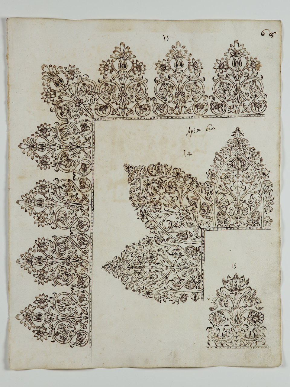 modelli per merletti (disegno) di Samarco Giovanni Alfonso (attribuito) (sec. XVII)