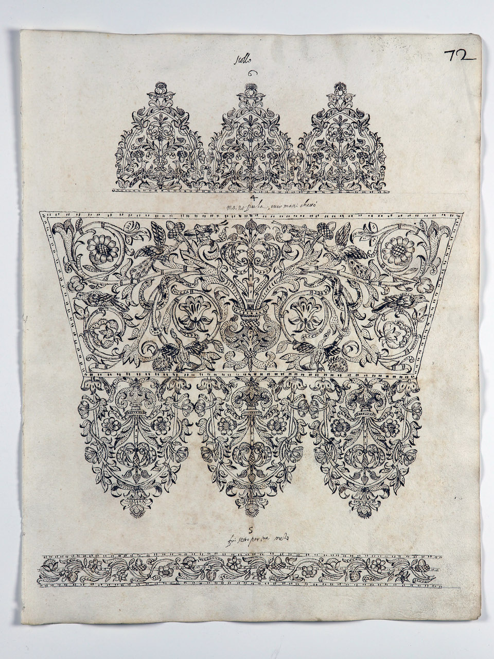 modelli per merletti (disegno) di Samarco Giovanni Alfonso (attribuito) (sec. XVII)