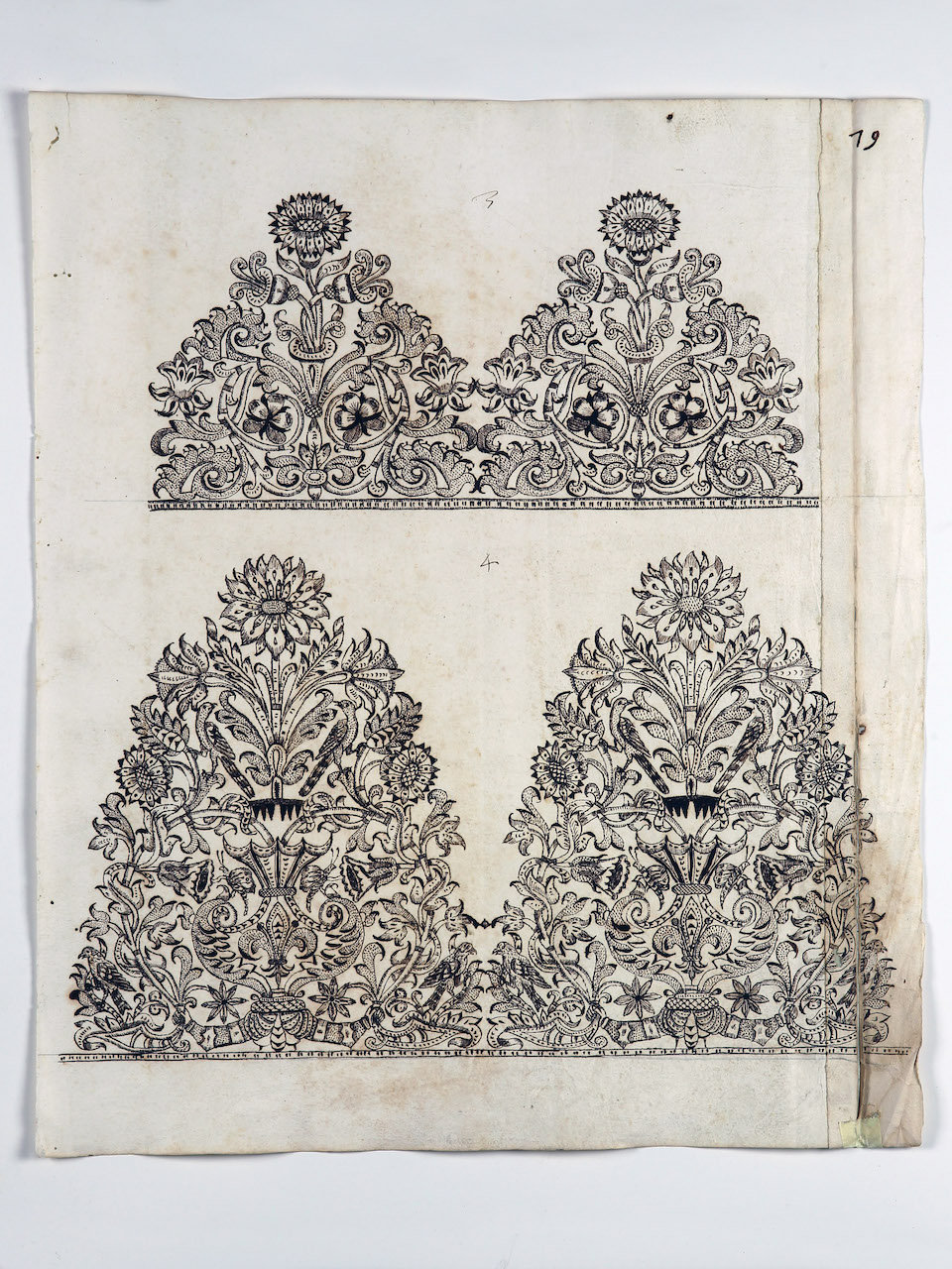 modelli per merletti (disegno) di Samarco Giovanni Alfonso (attribuito) (sec. XVII)