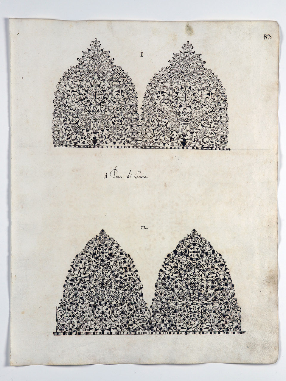 modelli per merletti (disegno) di Samarco Giovanni Alfonso (attribuito) (sec. XVII)