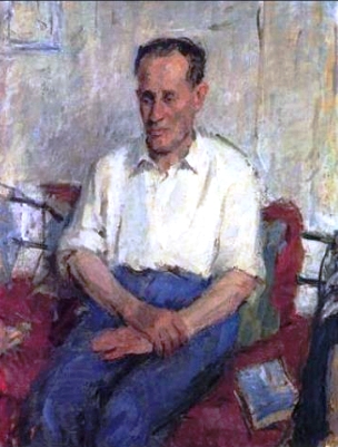 Lo sfiduciato, Ritratto di uomo (dipinto, opera isolata) di Avveduti, Giulio (XX)