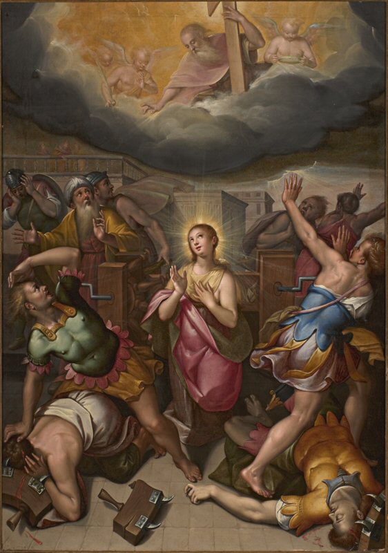 Santa Caterina d'Alessandria e il miracolo della ruota (dipinto) di Calvaert Denys detto Dionisio fiammingo (inizio XVII)