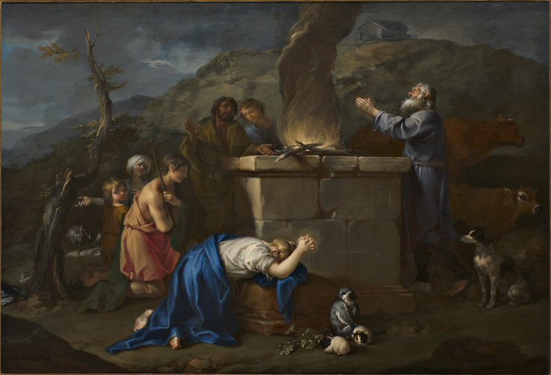 Il sacrificio di Noè (dipinto) di Francesco Fernandi detto l'Imperiali (XVIII)