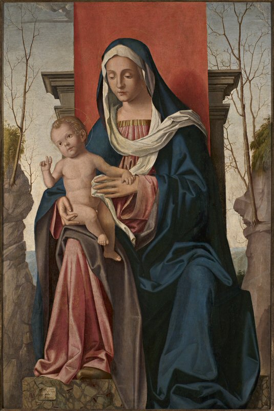 Madonna con il Bambino in trono (dipinto) di Palmezzano Marco (prima metà XVI)