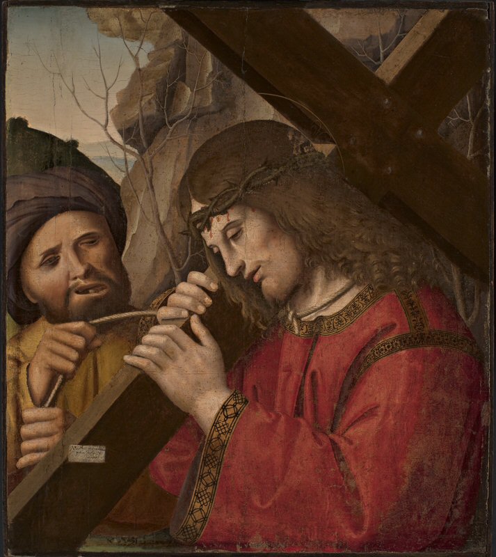 Cristo portacroce con un manigoldo (dipinto) di Palmezzano Marco (prima metà XVI)