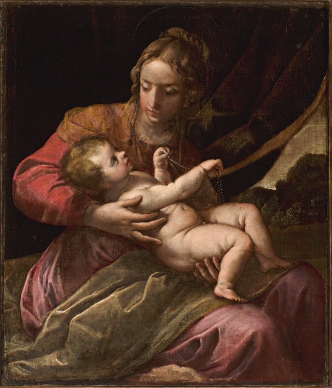 Madonna con il Bambino (dipinto) di Tiarini Alessandro (prima metà XVII)