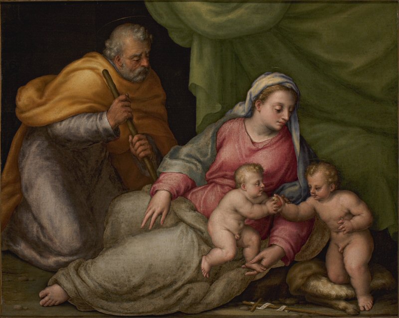 Sacra Famiglia con San Giovannino (dipinto) di Sebastiano Filippi detto il Bastianino (XVI)