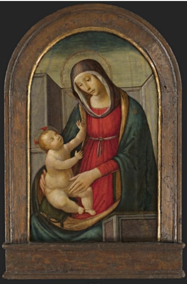 Madonna in trono con il Bambino (dipinto) di Maestro di Marradi (seconda metà XV)
