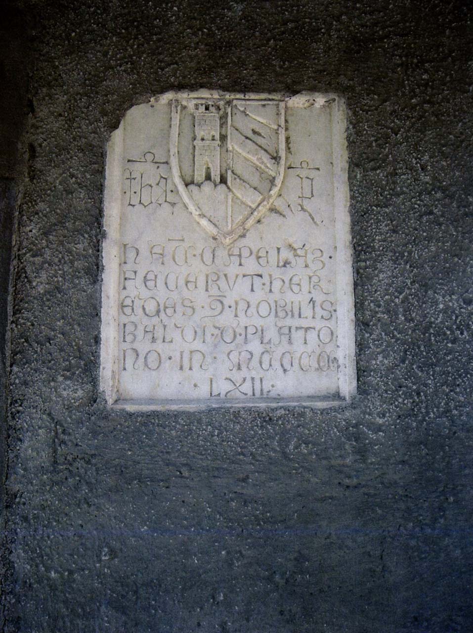 stemma della famiglia Platoni (lapide) - ambito parmense (terzo quarto sec. XV)