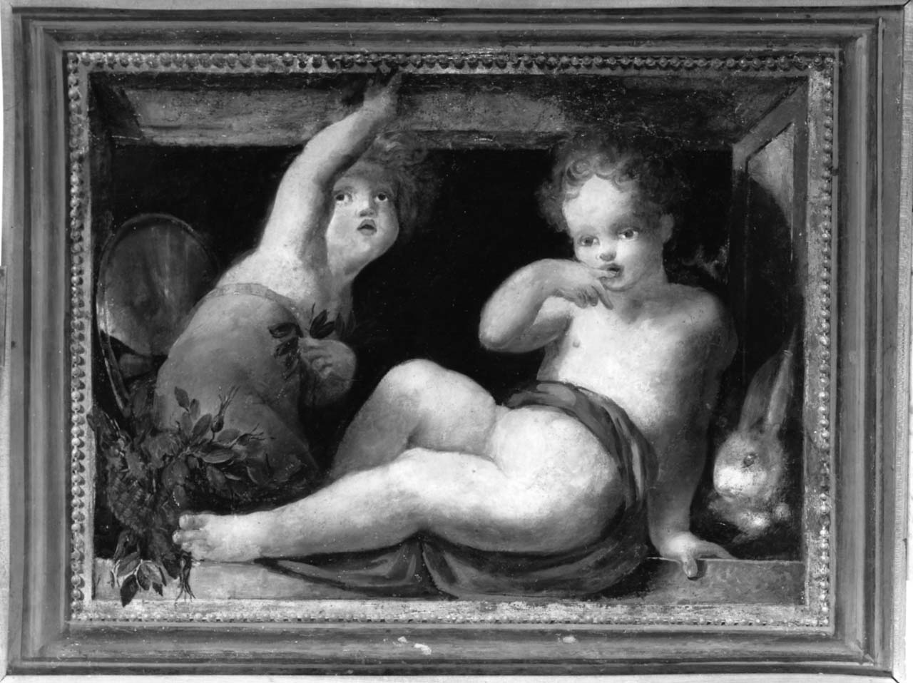 Giochi di putti (dipinto, elemento d'insieme) di Borghesi Giovanni Battista (sec. XIX)