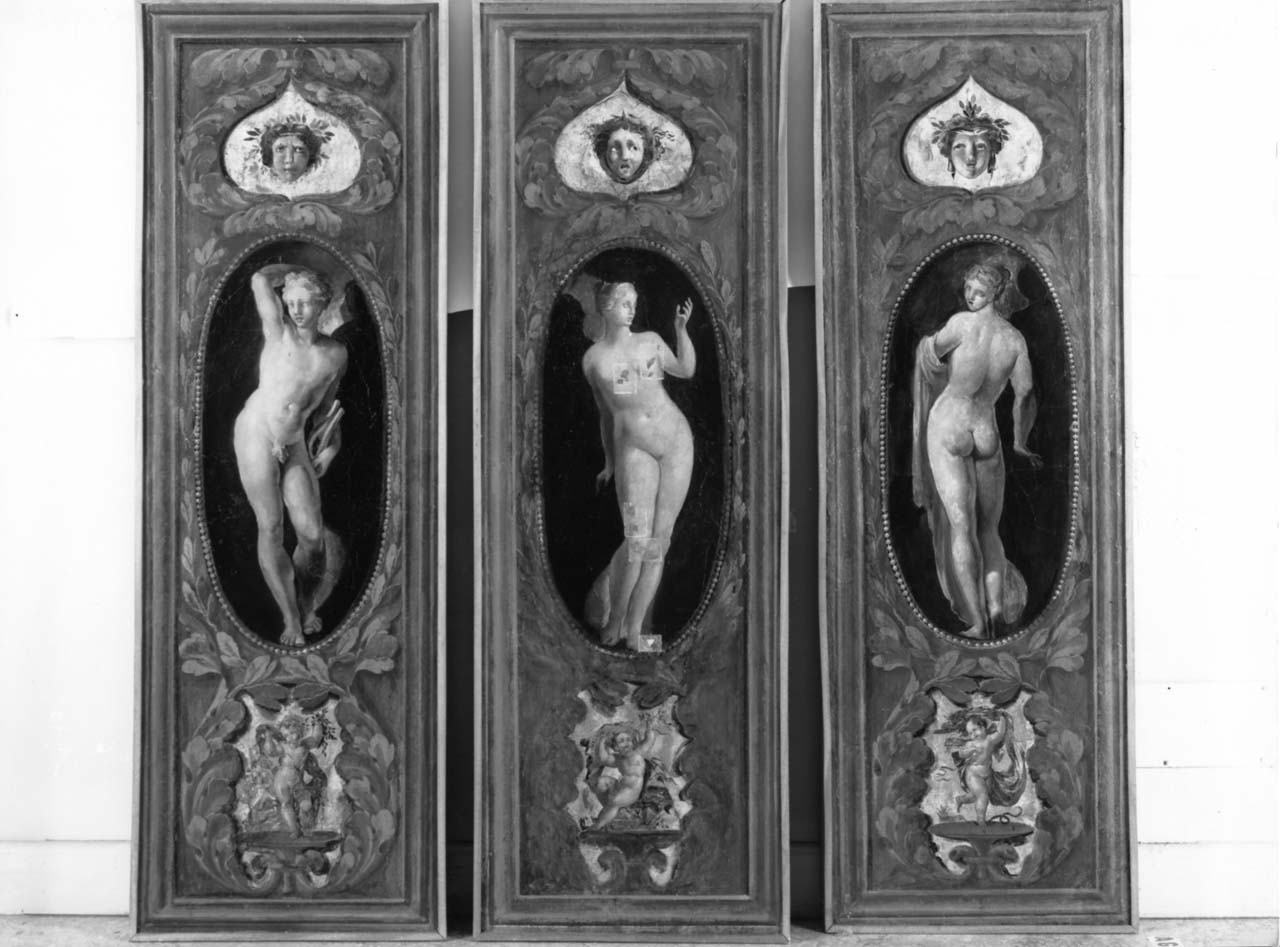 Nudo femminile (dipinto, elemento d'insieme) di Borghesi Giovanni Battista (sec. XIX)