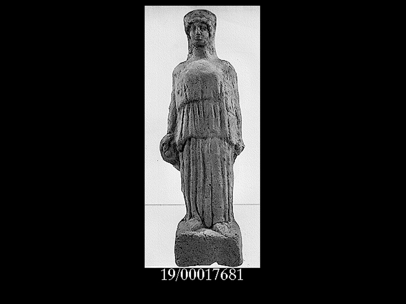 Storia: personaggio femminile (statuetta) (seconda metà SECOLI/ V a.C)