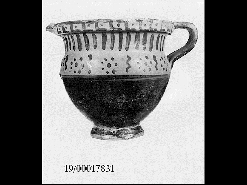 craterisco - produzione indigena (fine SECOLI/ VI a.C)