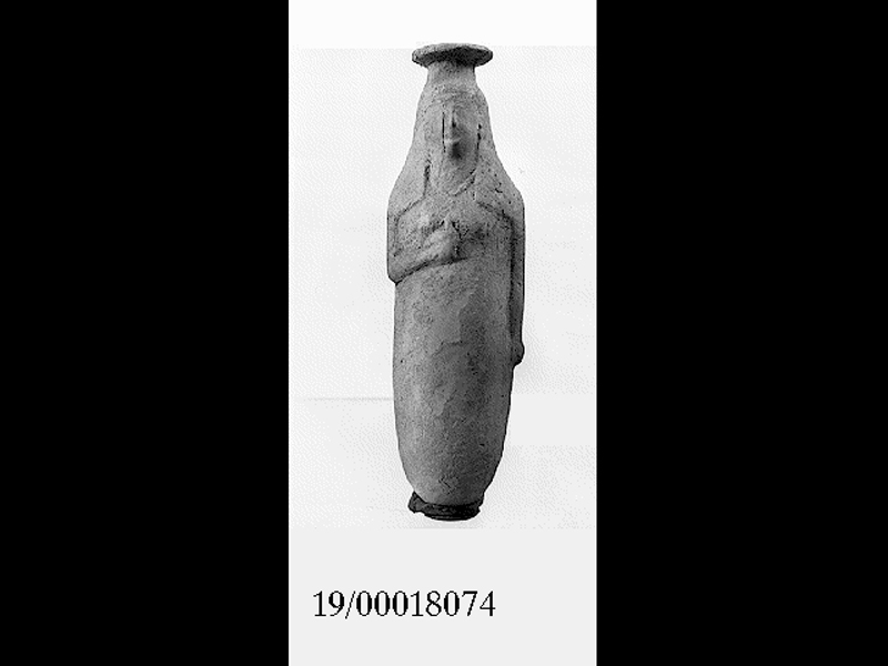 Storia: personaggio femminile (alabastron configurato) (seconda metà SECOLI/ VI a.C)