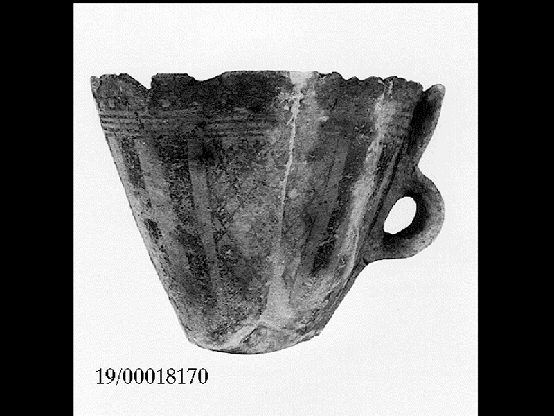 bicchiere troncoconico monoansato - stile castellucciano (SECOLI/ Inizi dell'età del bronzo)