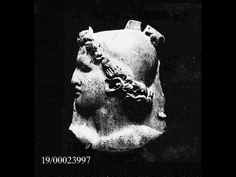 Mitologia greco-romana/ Dioscuro (testa) (SECOLI/ età ellenistico-romana)