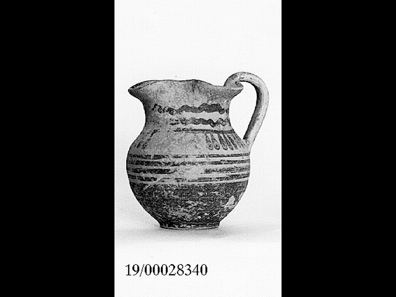 brocchetta a bocca trilobata - officina geloa (metà SECOLI/ VII a.C)