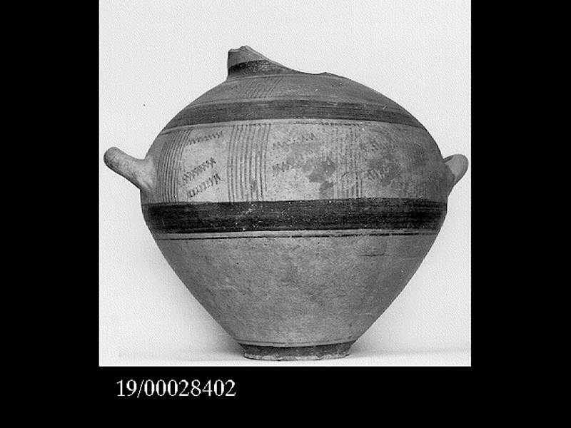 anfora - officina locale o geloa (seconda metà SECOLI/ VII a.C)