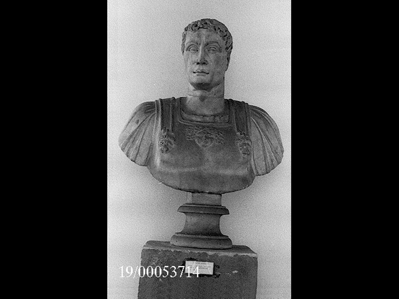 Storia/ personaggio maschile (testa-ritratto) (fine SECOLI/ I)