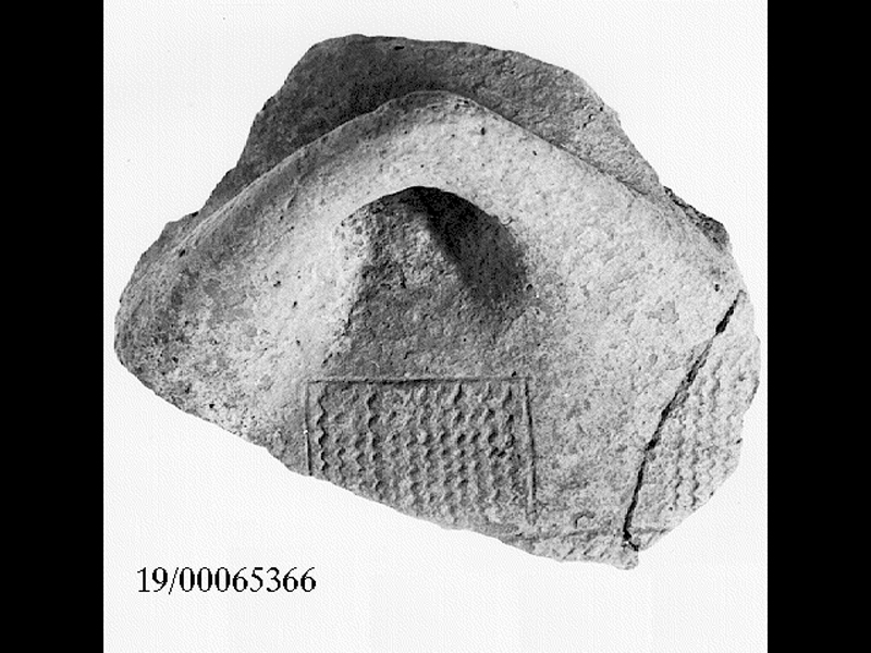 olletta globulare/ ansa - cultura elima (SECOLI/ VI a.C)