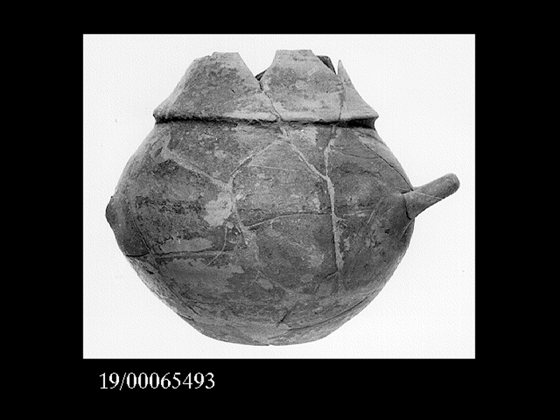 olletta globulare biansata - cultura elima (SECOLI/ VI a.C)