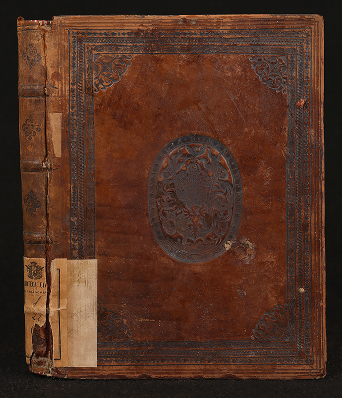 legatura piena - alle armi, opera isolata - ambito tedesco (primo quarto XVII)