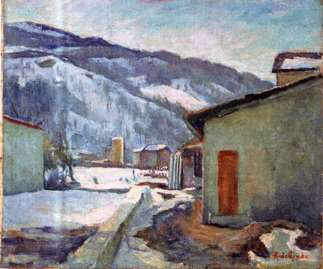 Paesaggio (dipinto) di De Grada Raffaele (metà sec. XX)