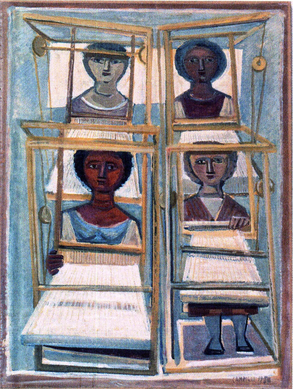 Tessitrici (dipinto) di Campigli Massimo (metà sec. XX)