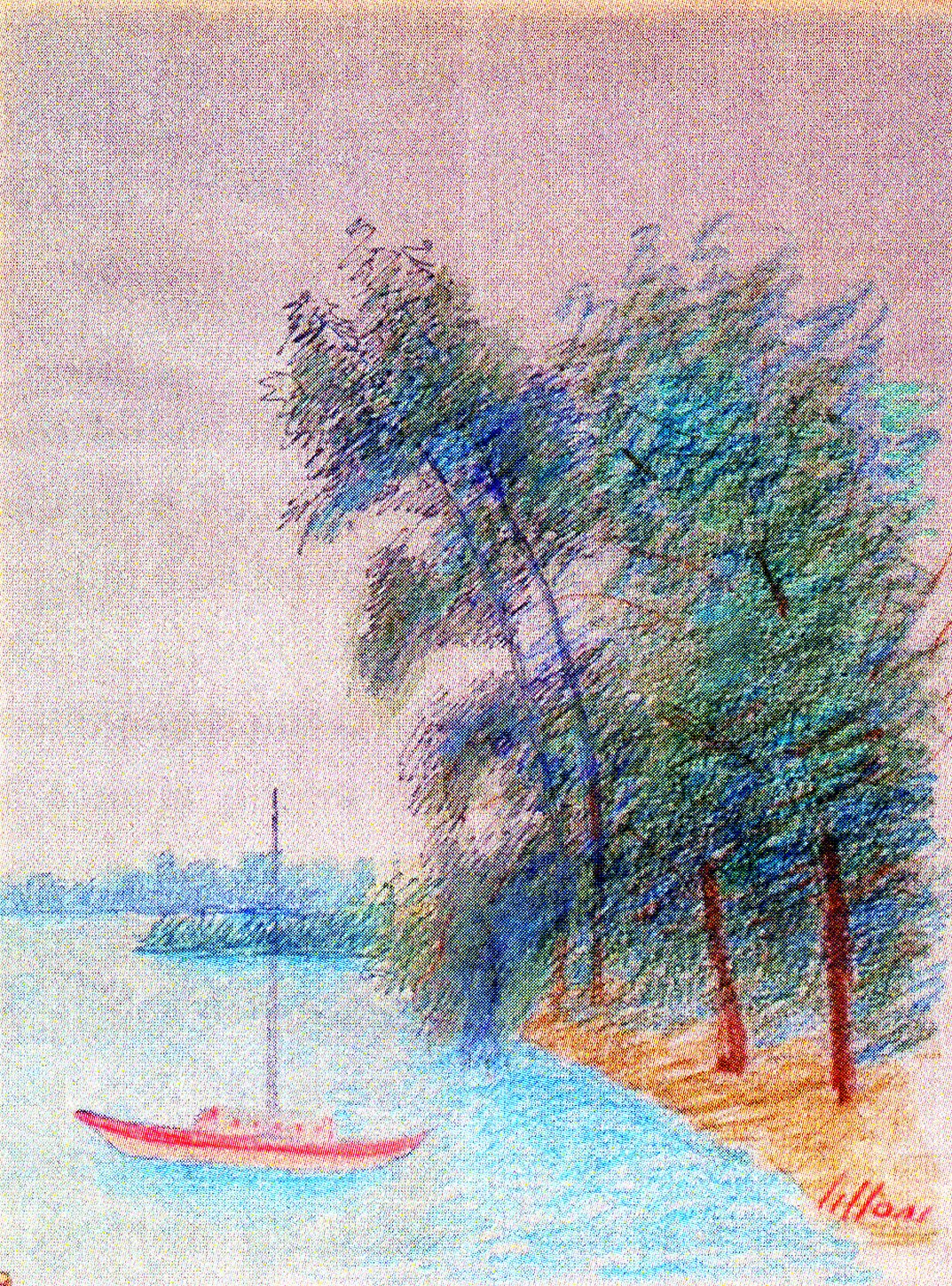 Paesaggio (dipinto) di Lilloni Umberto (metà sec. XX)