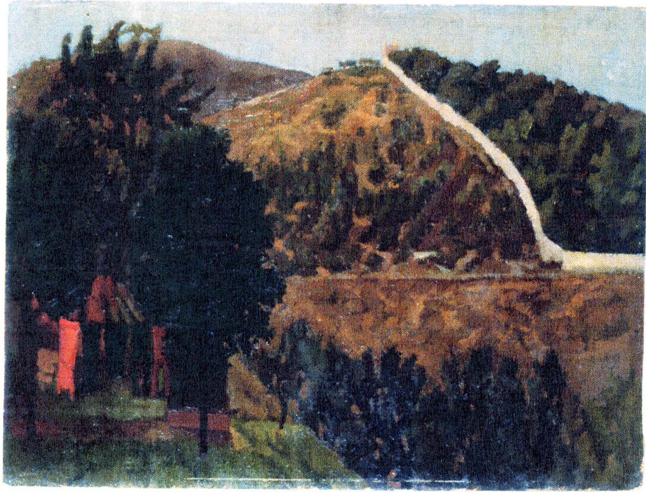 Paesaggio invernale (dipinto) di Capogrossi Giuseppe (secondo quarto sec. XX)