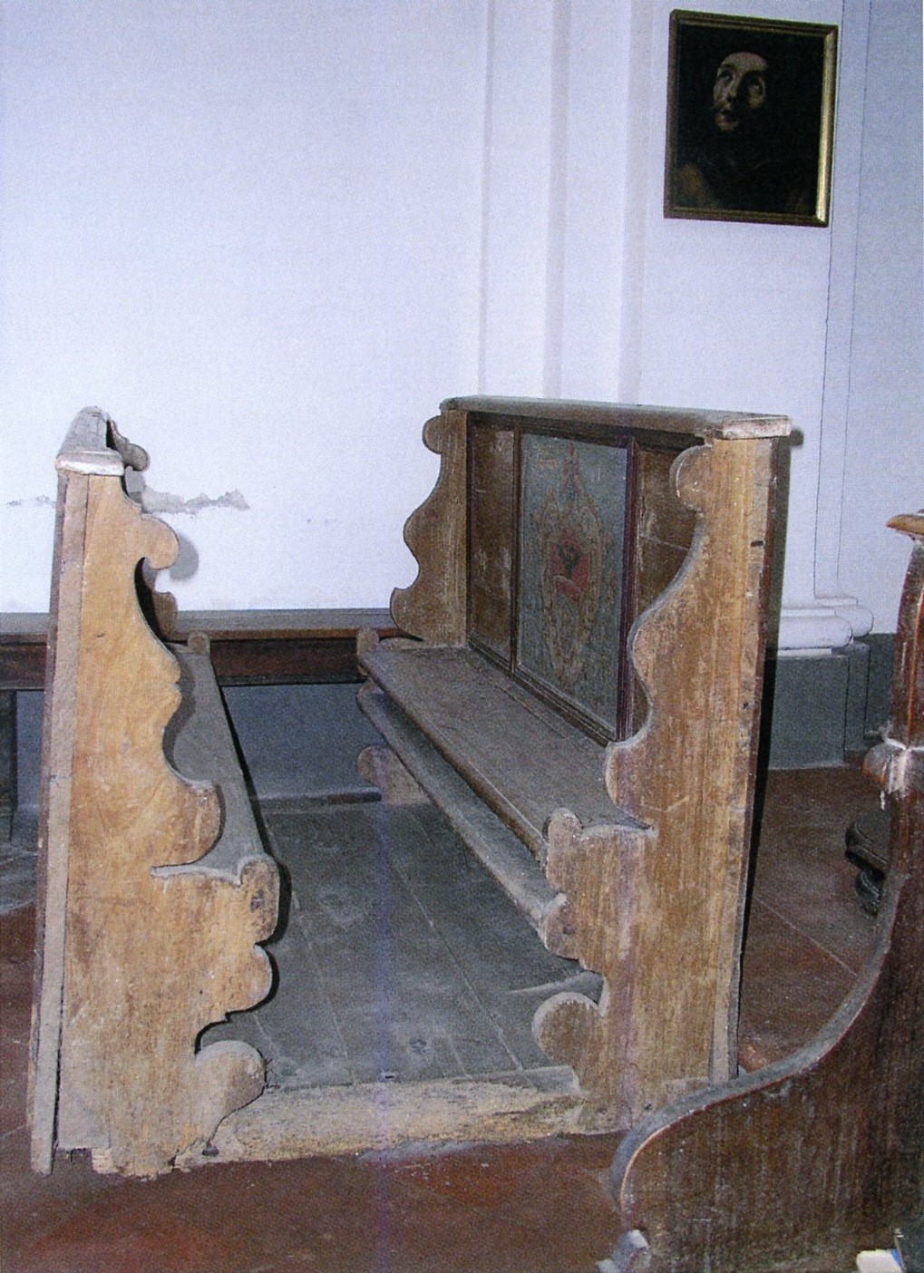 banco da chiesa - ambito emiliano (secondo quarto sec. XVIII)