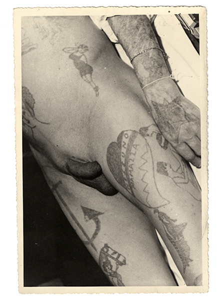 Delinquenti, Tatuaggi - Disegni - Pelle - Pigmenti (positivo) di Autore non identificato, Carrara, Mario - fotografia medica (fine/ metà XIX-XX)